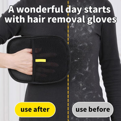 2-Pack Reusable Pet Hair Remover Gloves for Cats & Dogs